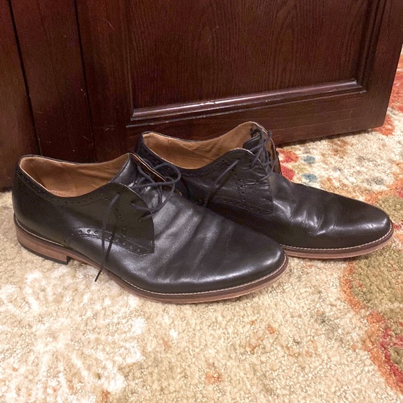 Men’s J. Murphy by Johnston and Murphy, black leather tie Oxford - Picture 4 of 8